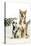 Siberian Husky Puppy Looking Up at Siberian-null-Premier Image Canvas