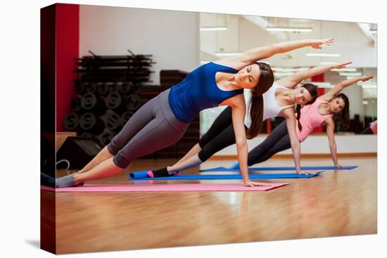 Side Plank Yoga Pose by Three Women-AntonioDiaz-Premier Image Canvas