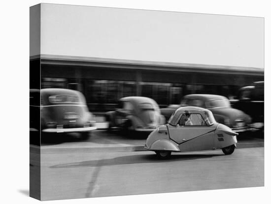 Side Shot of a German Made Messer Schmidt Driving Down the Road-Ralph Crane-Premier Image Canvas