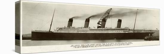 Side View of the Titanic with Smoke Coming Out of its Funnels-null-Premier Image Canvas
