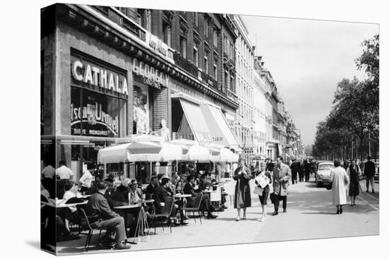 Sidewalk Cafe on the Champs-Elysees in Paris-Philip Gendreau-Premier Image Canvas