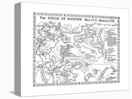 Siege of Boston Map-null-Premier Image Canvas