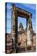 Siem Reap, Cambodia. Ancient doorway still standing through which the spires and statues atop of th-Miva Stock-Premier Image Canvas