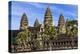 Siem Reap, Cambodia. Ancient ruins and towers of the Angkor Wat temple-Miva Stock-Premier Image Canvas