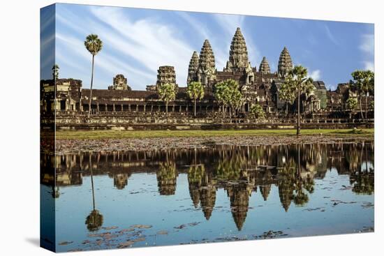 Siem Reap, Cambodia. Ancient ruins and towers of the Bayon Temple Angkor Wat-Miva Stock-Premier Image Canvas