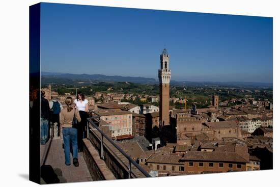 Siena view from Duomo roof shows Mangia Tower-Charles Bowman-Premier Image Canvas