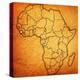 Sierra Leone on Actual Map of Africa-michal812-Stretched Canvas