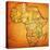 Sierra Leone on Actual Map of Africa-michal812-Stretched Canvas