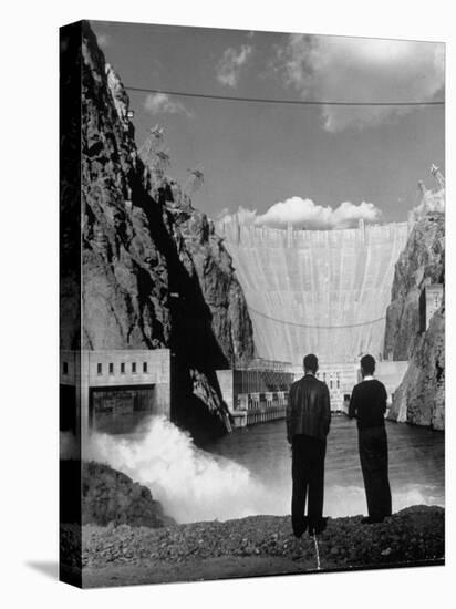 Sightseers Enjoying the Magnificent Power of Boulder Dam-Alfred Eisenstaedt-Premier Image Canvas