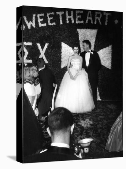 Sigma Chi Sweetheart Ball with Her Date, MIT Student Joel Searcy-Gjon Mili-Premier Image Canvas