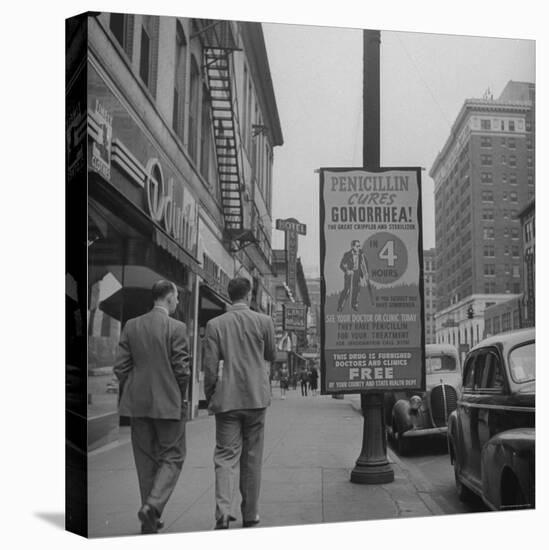 Sign Advertising Penicillin as Treatment For Gonorrhea-Sam Shere-Premier Image Canvas