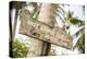 Sign to Anse Source D'Argent Beach, L'Union Estate Plantation, La Digue, Seychelles-Jon Arnold-Premier Image Canvas