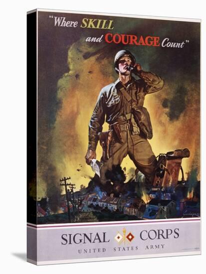Signal Corps Recruitment Poster-Jes Schlaikjer-Premier Image Canvas