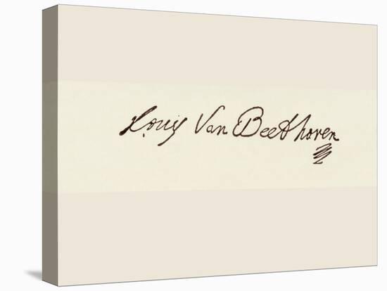 Signature of Ludvig Van Beethoven-Ludwig Van Beethoven-Premier Image Canvas