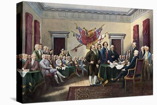 Signing the Declaration of Independence, July 4, 1776-null-Premier Image Canvas