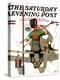 "Signpainter" Saturday Evening Post Cover, February 9,1935-Norman Rockwell-Premier Image Canvas