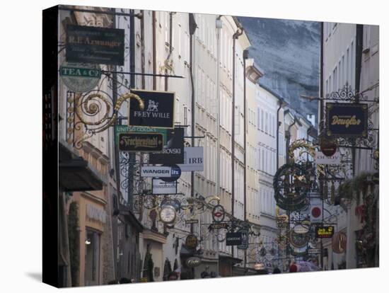 Signs in Getreidegasse, the Main Shopping Street, Salzburg, Austria, Europe-Robert Harding-Premier Image Canvas