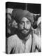 Sikh Listening to Speaker at Rally for a Protest March Regarding Irrigation in the District-Margaret Bourke-White-Premier Image Canvas