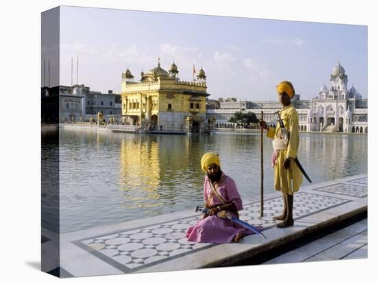 Sikhs in Front of the Sikhs' Golden Temple, Amritsar, Pubjab State, India-Alain Evrard-Premier Image Canvas