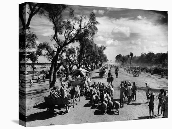 Sikhs Migrating to the Hindu Section of Punjab After the Division of India-Margaret Bourke-White-Premier Image Canvas