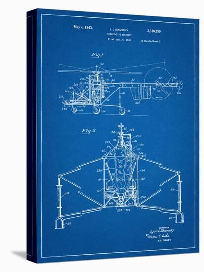 Sikorsky Helicopter Patent-null-Stretched Canvas