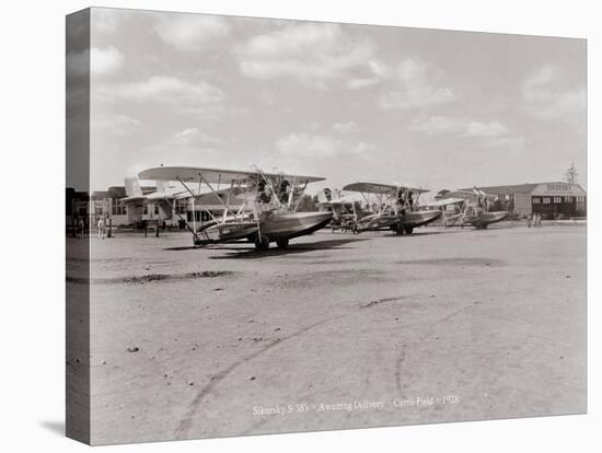 Sikorsky S-38 Awaiting Delivery, Curtis Field, 1928-null-Stretched Canvas