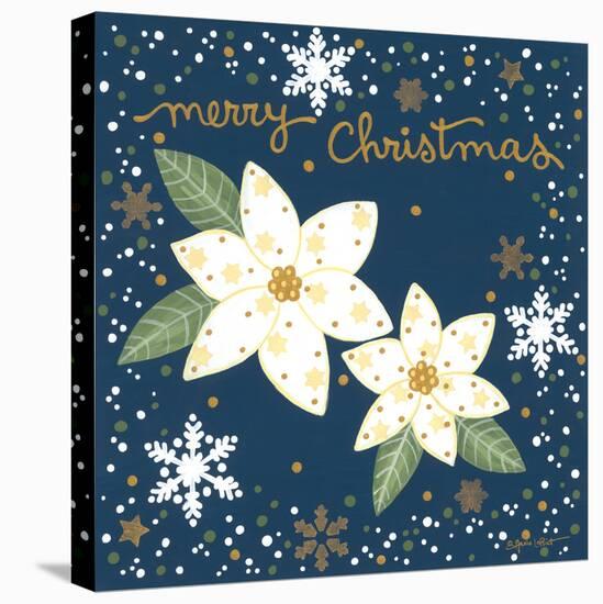 Silent Night Poinsettias-Annie LaPoint-Stretched Canvas