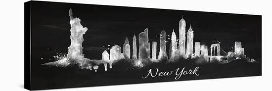 Silhouette Chalk New York-anna42f-Stretched Canvas