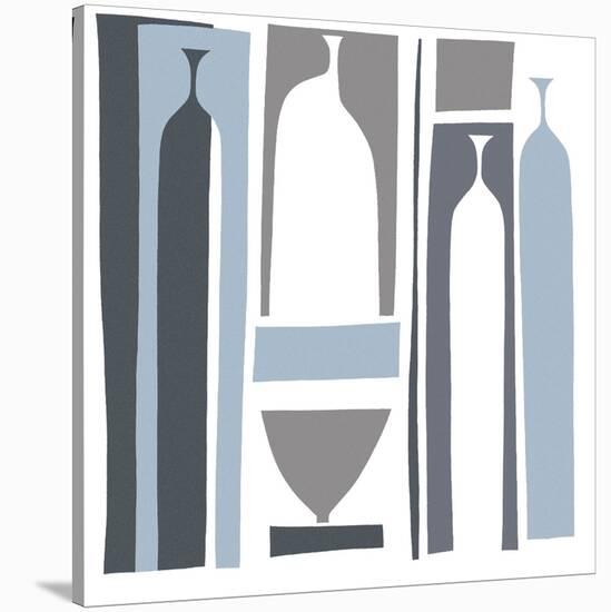 Silhouette - French Navy-Denise Duplock-Stretched Canvas