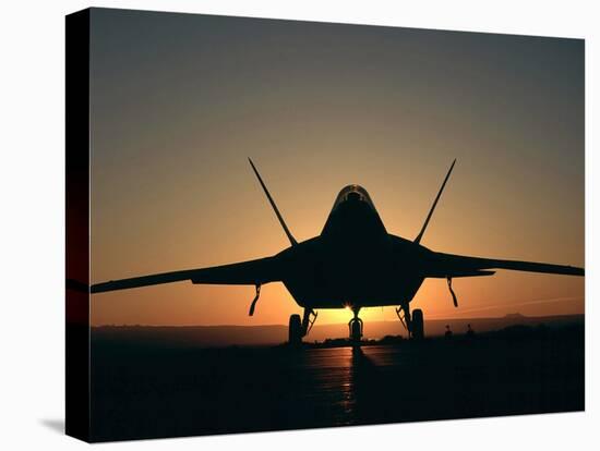 Silhouette of a F-22 Raptor-Stocktrek Images-Premier Image Canvas