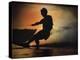 Silhouette of a Man Water Skiing-null-Premier Image Canvas