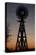 Silhouette of a Traditional Windmill at Sunset, Amarillo, Texas, Usa-Natalie Tepper-Stretched Canvas