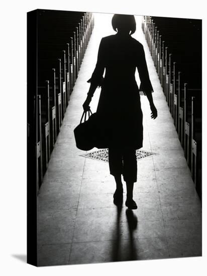 Silhouette of a Woman in Church-Godong-Premier Image Canvas