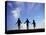 Silhouette of Children Playing Outdoors-Mitch Diamond-Premier Image Canvas