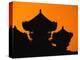 Silhouette of Japanese Temple-Charles O'Rear-Premier Image Canvas