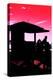 Silhouette of Life Guard Station at Sunset - Miami-Philippe Hugonnard-Premier Image Canvas