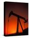 Silhouette of Oil Pump Jack, Tulsa, Oklahoma-Bill Bachmann-Premier Image Canvas