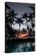 Silhouette of palm trees at dusk, Lahaina, Maui, Hawaii, USA-null-Premier Image Canvas