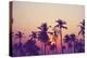 Silhouette of Palm Trees at Sunset, Vintage Filter-grop-Premier Image Canvas