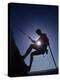 Silhouette of Rock Climber-null-Premier Image Canvas