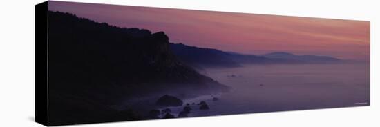 Silhouette of Rocks at Dusk, Redwood National Park, California, USA-null-Premier Image Canvas