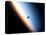 Silhouette of Space Shuttle Endeavour over Earth's Colorful Horizon-null-Premier Image Canvas