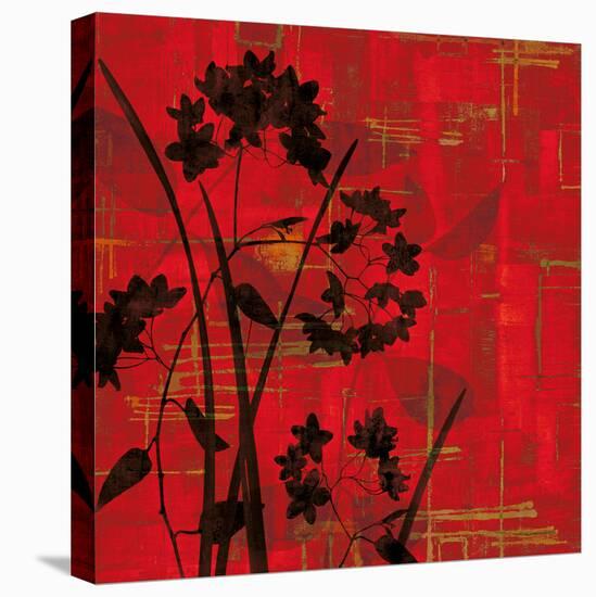 Silhouette on Red-Erin Lange-Stretched Canvas