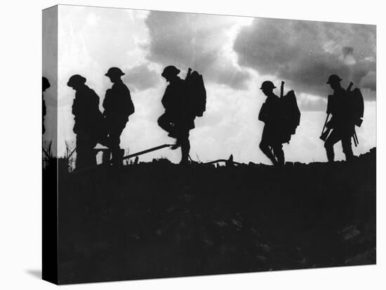 Silhouetted British Troops on the Horizon-Robert Hunt-Premier Image Canvas