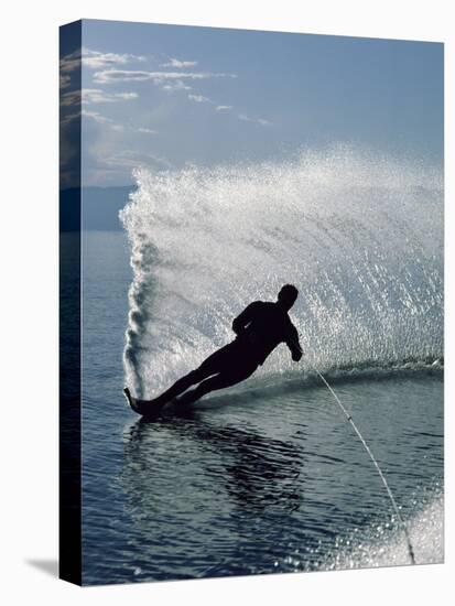 Silhouetted Water Skier-null-Premier Image Canvas