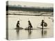 Silhouettes of Three Fishermen in Flooded Fields in Vietnam, Indochina, Southeast Asia-Jane Sweeney-Premier Image Canvas