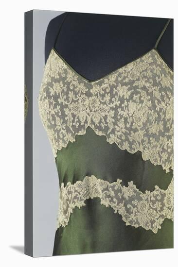 Silk Satin Underdress with Lace Inserts, 1930s-1940s-null-Premier Image Canvas