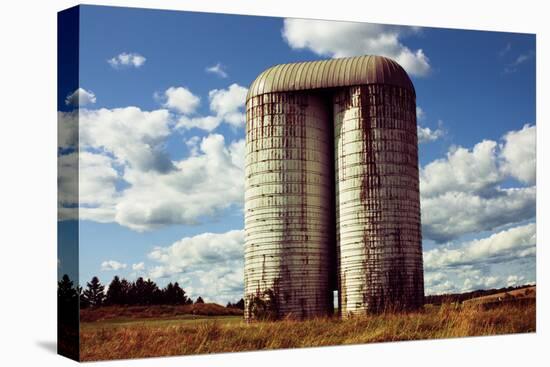 Silo On Golf Course Upstate NY-null-Stretched Canvas