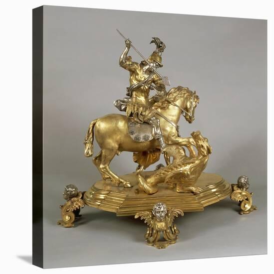 Silver and Gilded Bronze Saint George and the Princess-Lorenzo Vaccaro-Premier Image Canvas