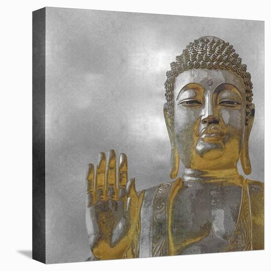 Silver and Gold Buddha-Tom Bray-Stretched Canvas